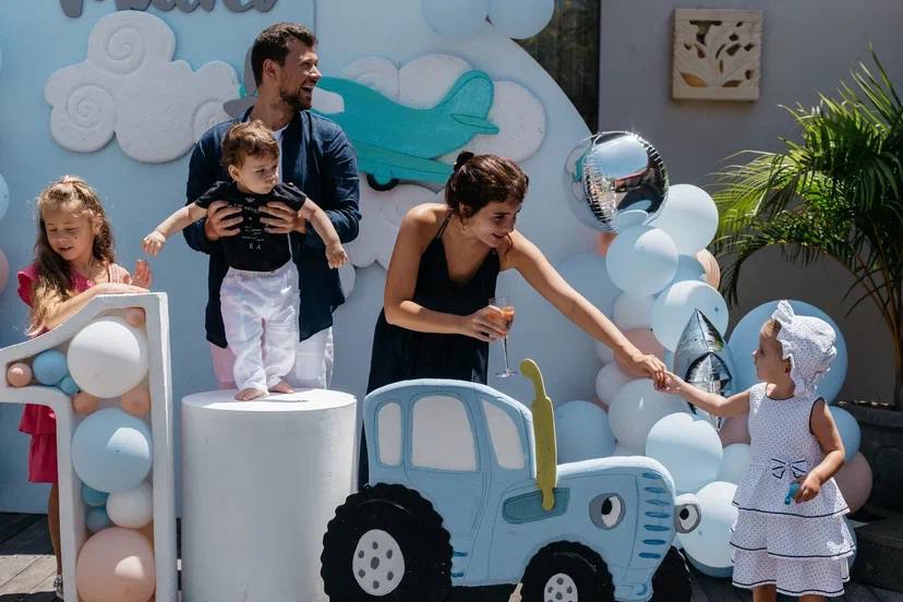 A first birthday where nobody had to get out of the pool — a real kids birthday party in Bali