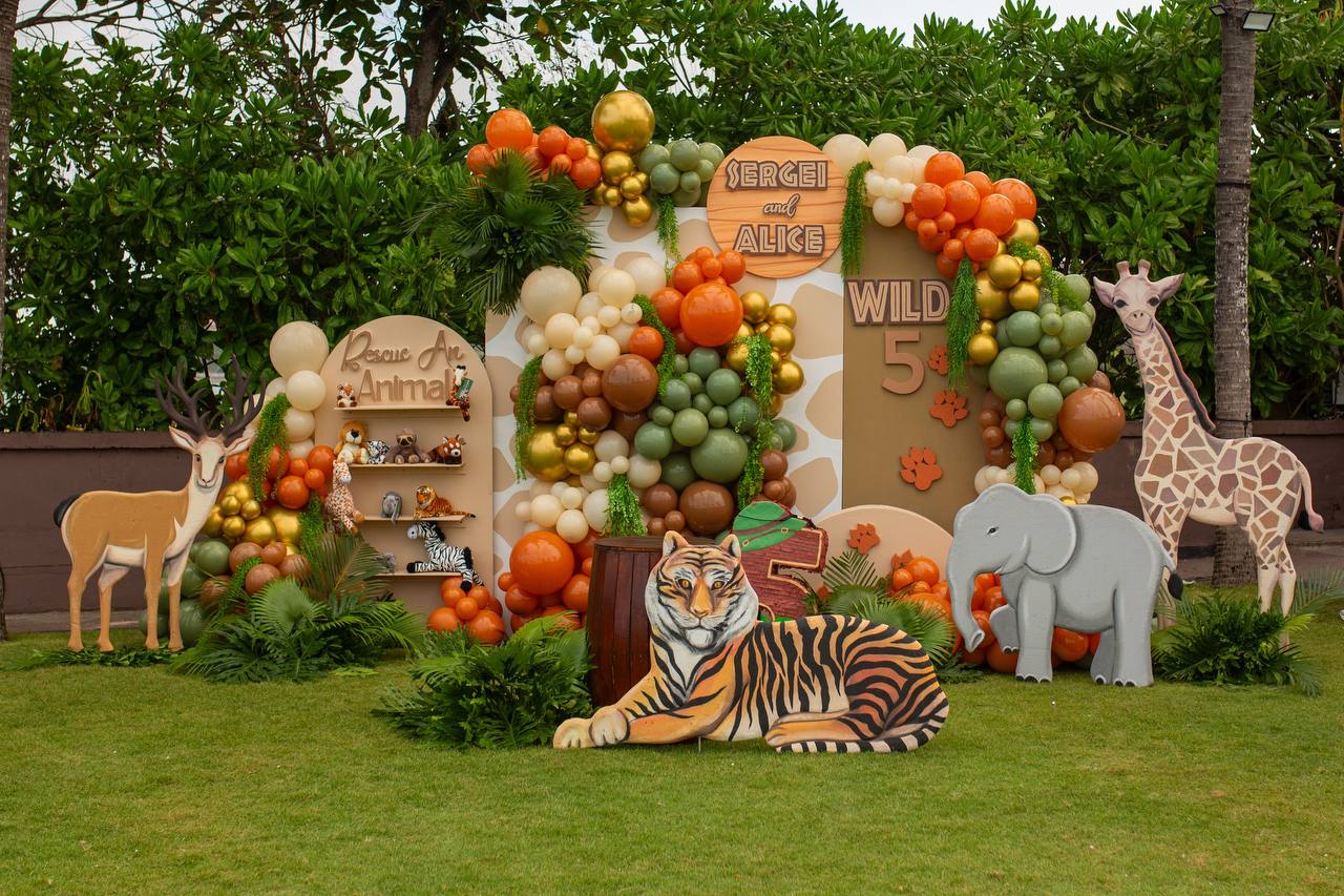 Two birthdays, one jungle, and dinner by the sea — a kids birthday party in Bali
