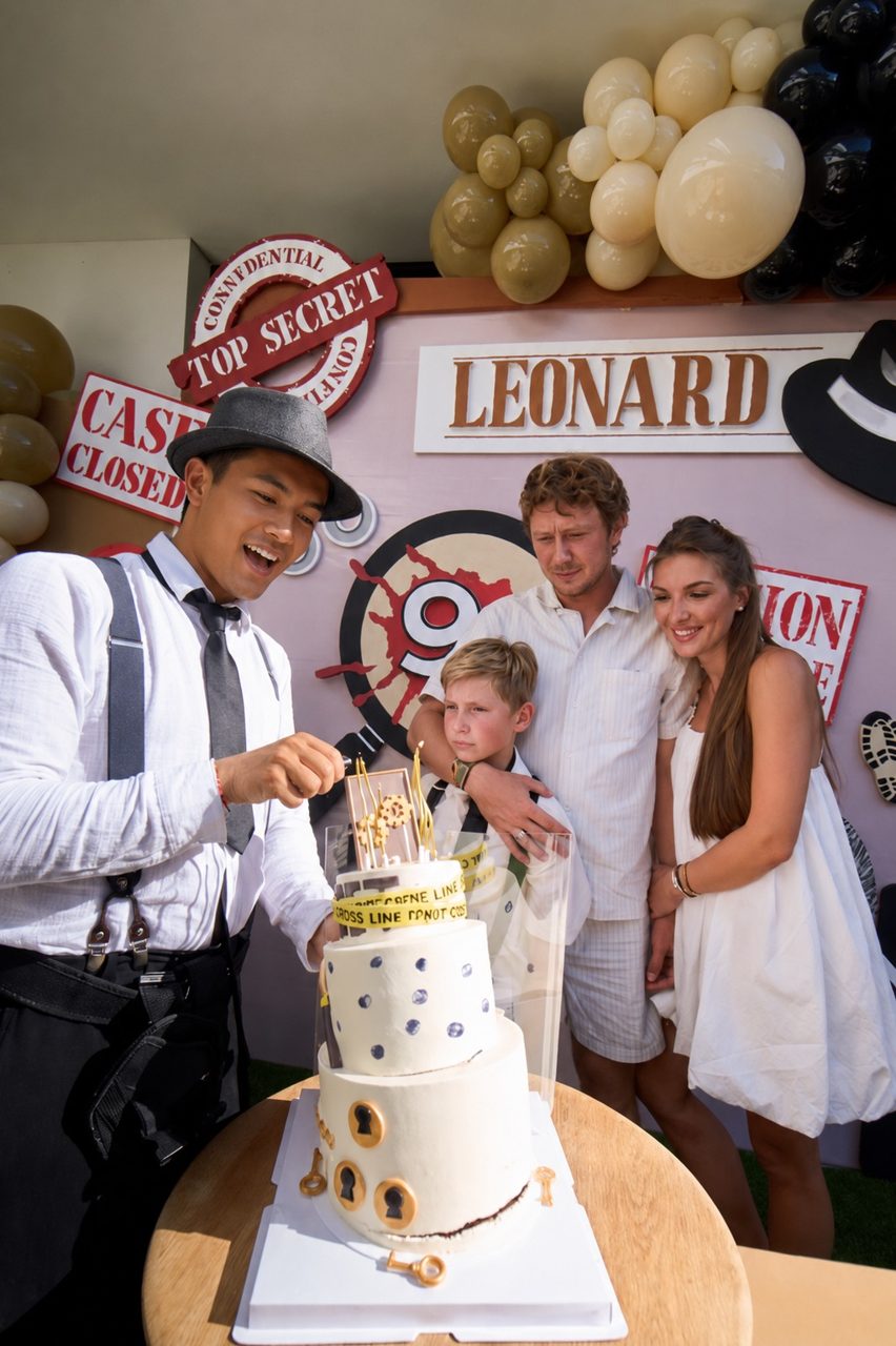 Detectives birthday party in Bali