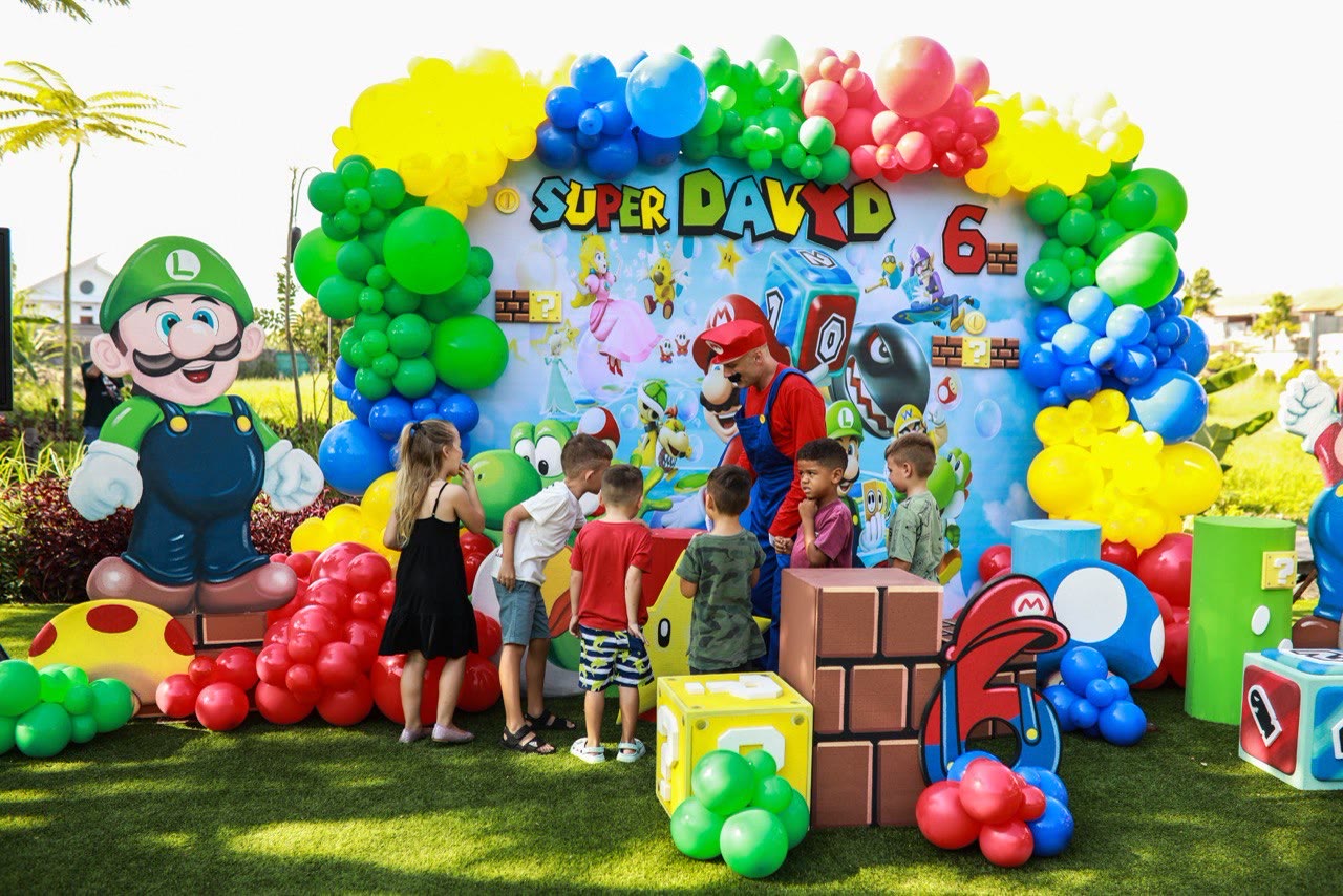Mario birthday party in Bali