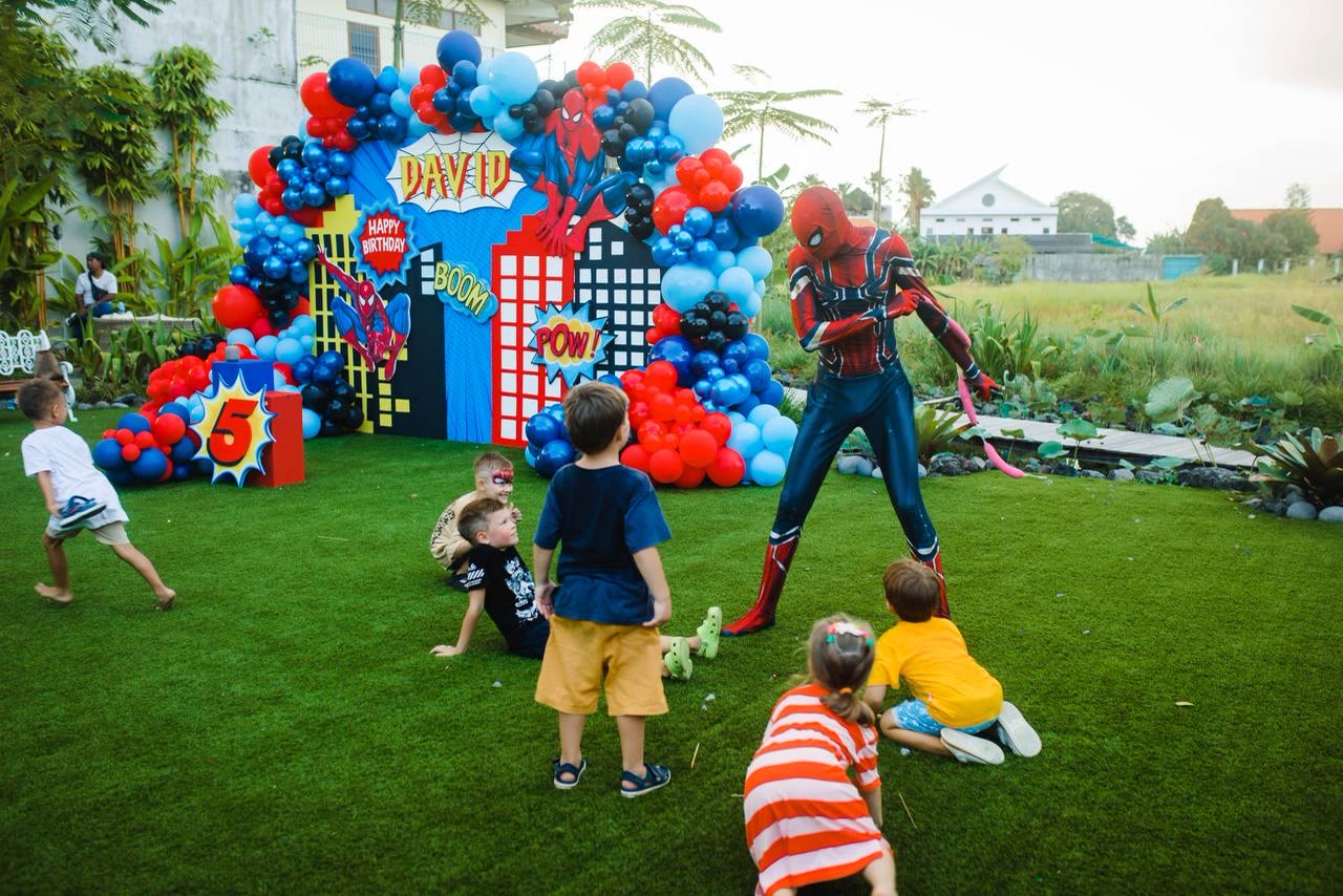 Spiderman birthday party in Bali — real party photo 4